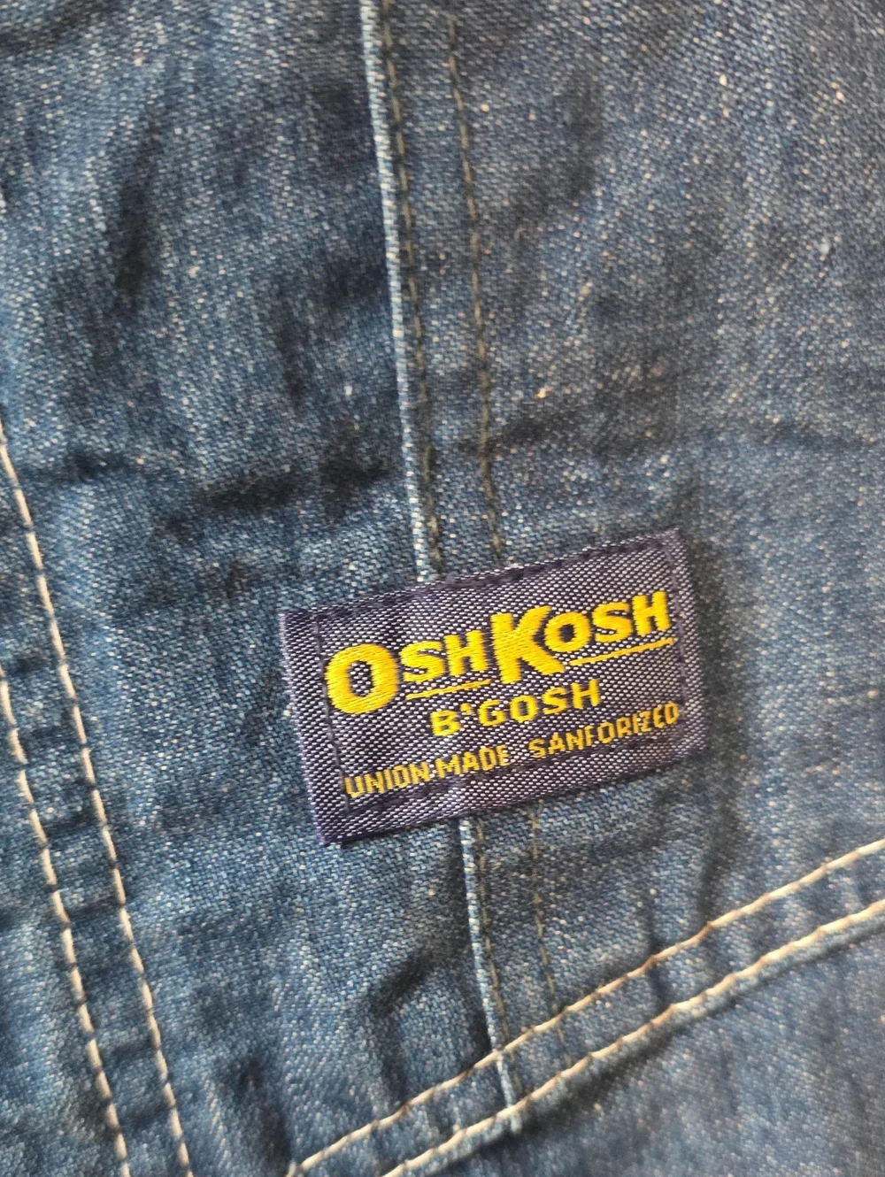 OshKosh B'gosh VTG 70's Vestbak Union Made Sanforized Denim Bib Overalls 38x28